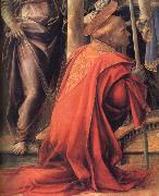 Fra Filippo Lippi, Details of Madonna and Child with Angels,St Frediano and St Augustine